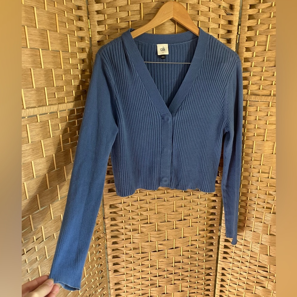 Cabi Cropped Snap Sweater - Picture 3 of 11
